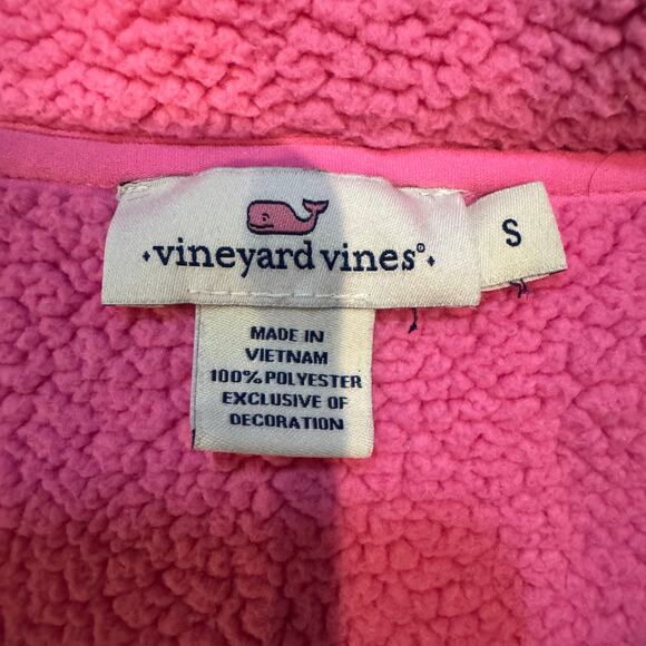 Vineyard Vines Women’s Pink Fleece Sherpa Quarter Zip Pullover Sweater Size S - Picture 4 of 5
